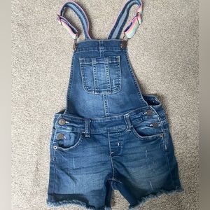 Girls Shorttalls denim overalls Sz 7